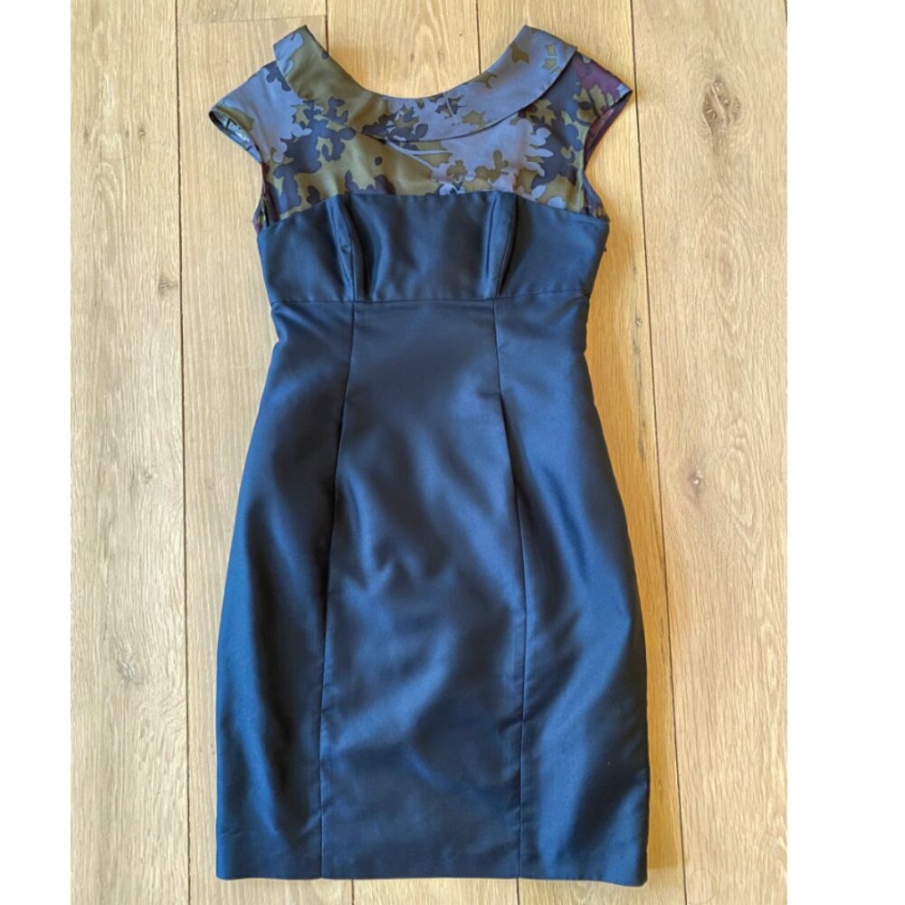 Thread Social Size 4 Silk Fitted Blue Dress